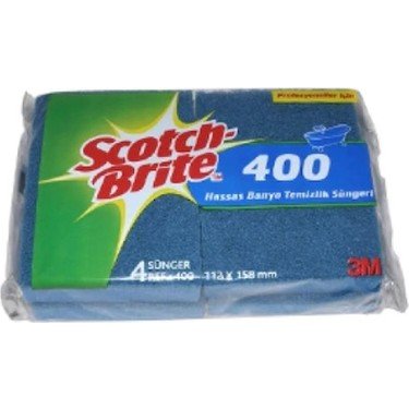 scotch brite 400 hassas yüzey temizlik süngeri çizmez fiber yapı 4 lü paket